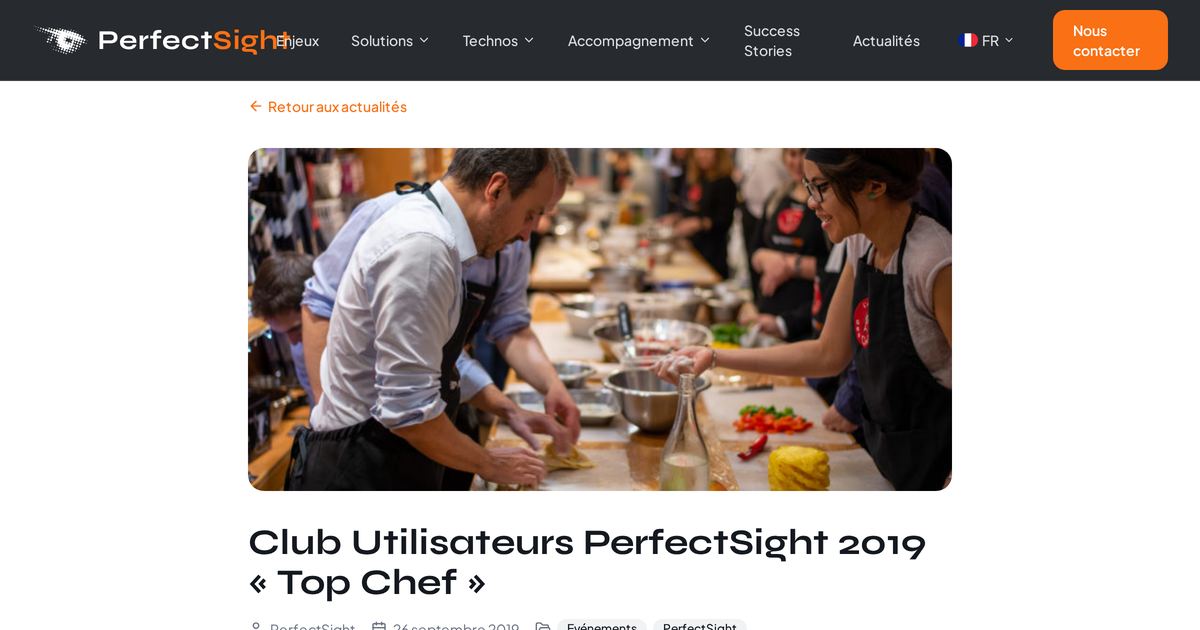Club Utilisateurs PerfectSight 2019 « Top Chef »