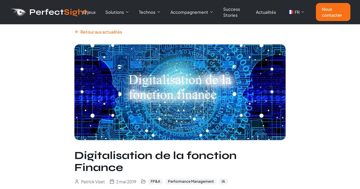Digitalisation de la fonction Finance