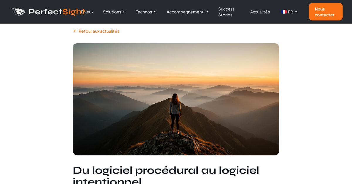 Du logiciel procédural au logiciel intentionnel