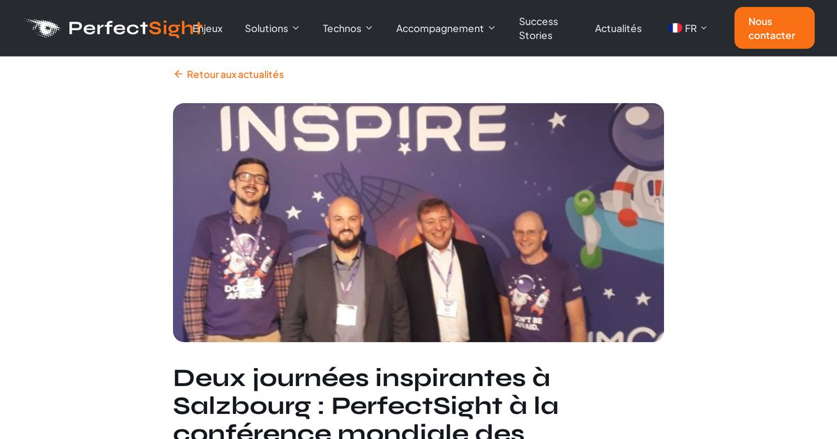 Deux journées inspirantes à Salzbourg : PerfectSight à la conférence mondiale des partenaires Pimcore Inspire 2019