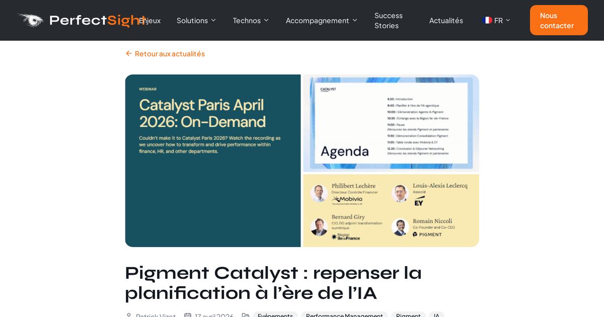 Pigment Catalyst : repenser la planification à l’ère de l’IA