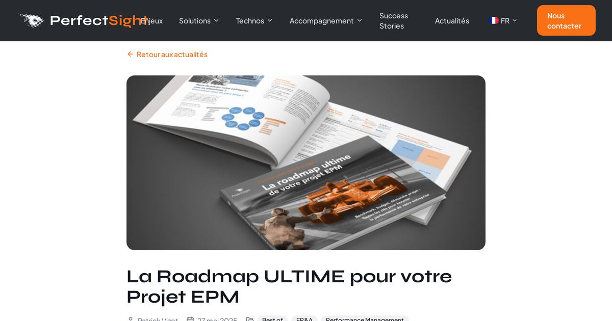 La Roadmap ULTIME pour votre Projet EPM